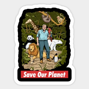 David Attenborough - Save Our Planet Sticker